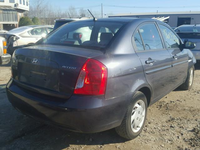 KMHCN46C27U105922 - 2007 HYUNDAI ACCENT GLS GRAY photo 4