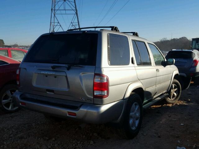 JN8DR09X01W565262 - 2001 NISSAN PATHFINDER GRAY photo 4