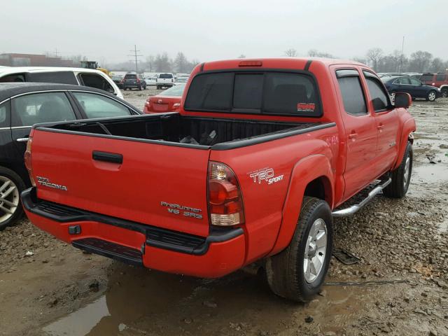 3TMJU62N96M009094 - 2006 TOYOTA TACOMA DOU RED photo 4