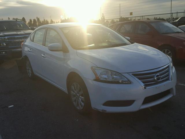 3N1AB7AP0EL648938 - 2014 NISSAN SENTRA S WHITE photo 1