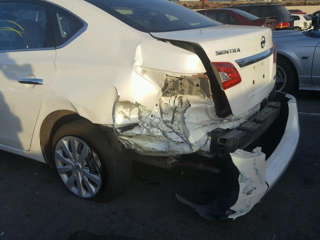 3N1AB7AP0EL648938 - 2014 NISSAN SENTRA S WHITE photo 9