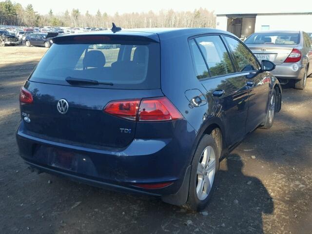 3VWRA7AU6FM078283 - 2015 VOLKSWAGEN GOLF TDI BLUE photo 4