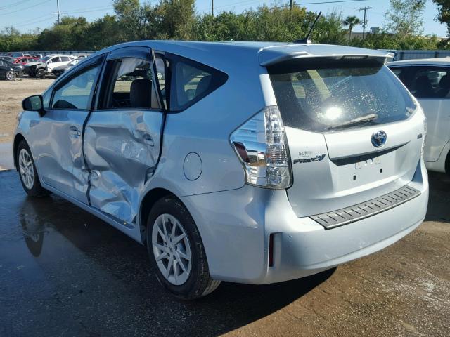 JTDZN3EU3E3353702 - 2014 TOYOTA PRIUS V SILVER photo 3