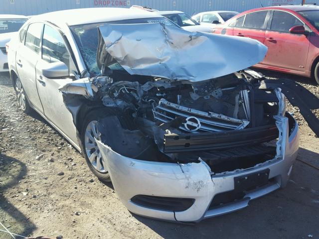 3N1AB7AP3EY234216 - 2014 NISSAN SENTRA S SILVER photo 1