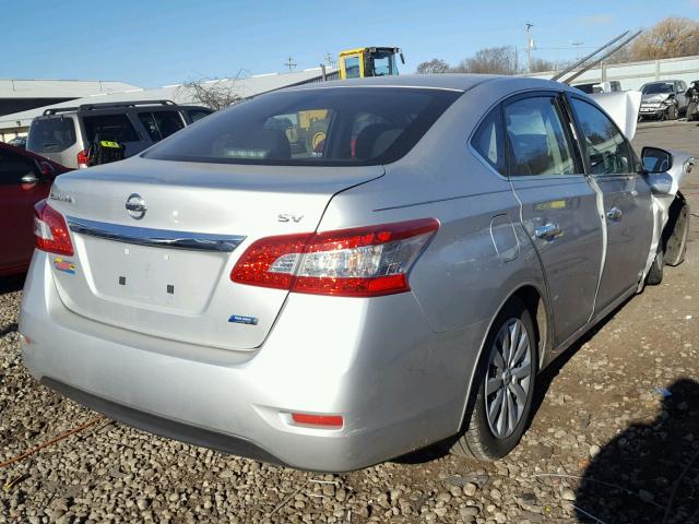 3N1AB7AP3EY234216 - 2014 NISSAN SENTRA S SILVER photo 4