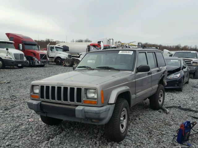 1J4FT48S61L528960 - 2001 JEEP CHEROKEE S GRAY photo 2