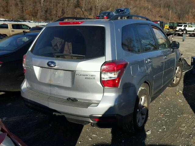 JF2SJAEC1EH465069 - 2014 SUBARU FORESTER 2 SILVER photo 4