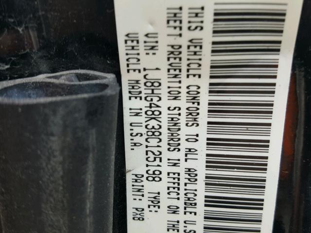 1J8HG48K38C125198 - 2008 JEEP COMMANDER Qara foto 10