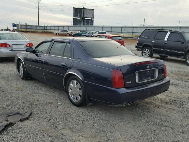 1G6KF57924U214501 - 2004 CADILLAC DEVILLE DT BLUE photo 3