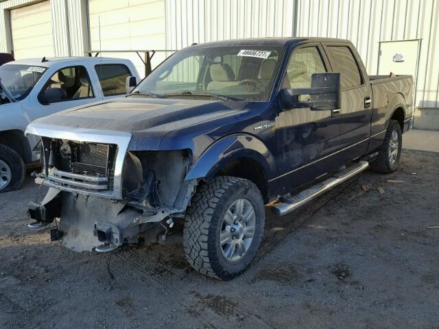 1FTFW1EV7AFD27464 - 2010 FORD F150 SUPER BLUE photo 2