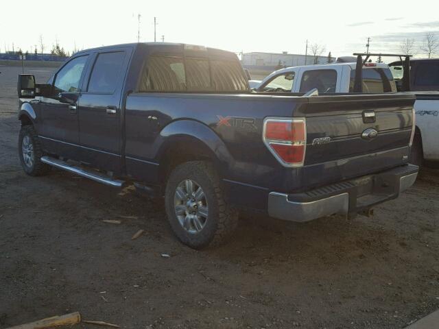 1FTFW1EV7AFD27464 - 2010 FORD F150 SUPER BLUE photo 3