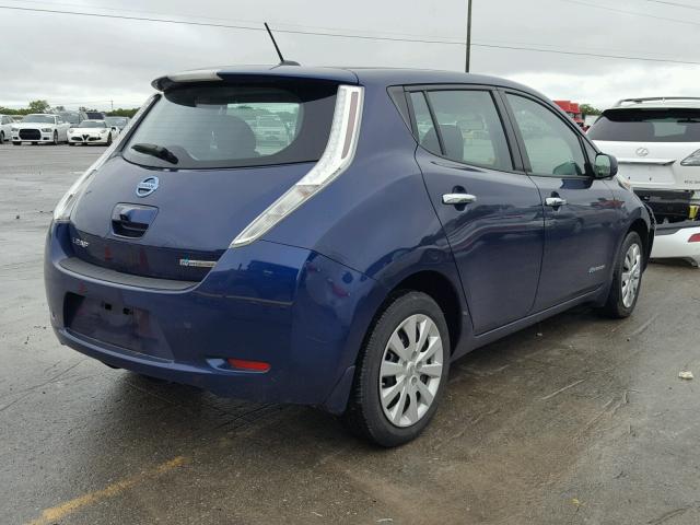 1N4BZ0CP5HC300110 - 2017 NISSAN LEAF S BLUE photo 4