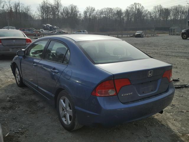 2HGFA16878H536706 - 2008 HONDA CIVIC EX BLUE photo 3