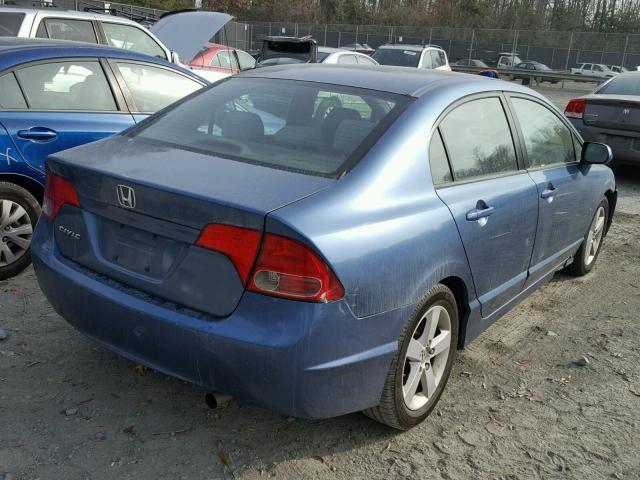 2HGFA16878H536706 - 2008 HONDA CIVIC EX BLUE photo 4