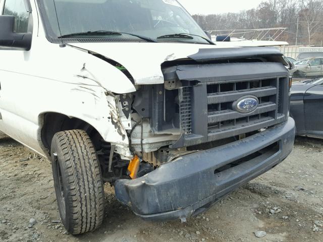 1FTNE24W28DB27287 - 2008 FORD ECONOLINE WHITE photo 9