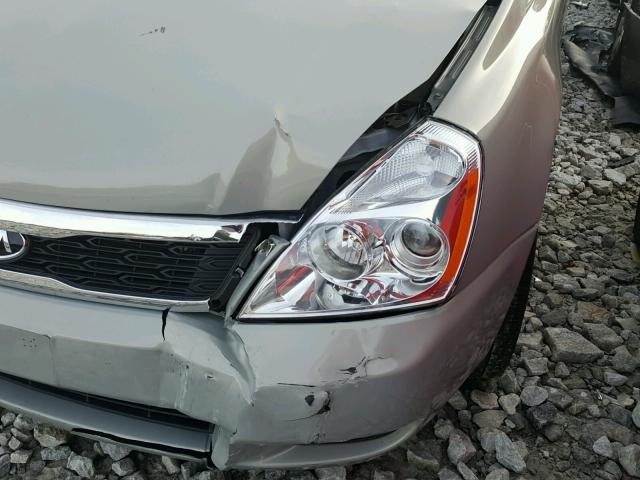 KNDMH4C7XC6466224 - 2012 KIA SEDONA EX CREAM photo 9