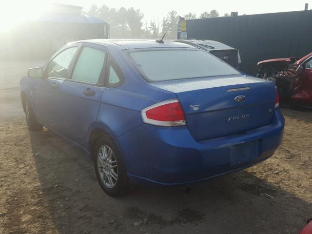 1FAHP3FNXBW175459 - 2011 FORD FOCUS SE BLUE photo 3