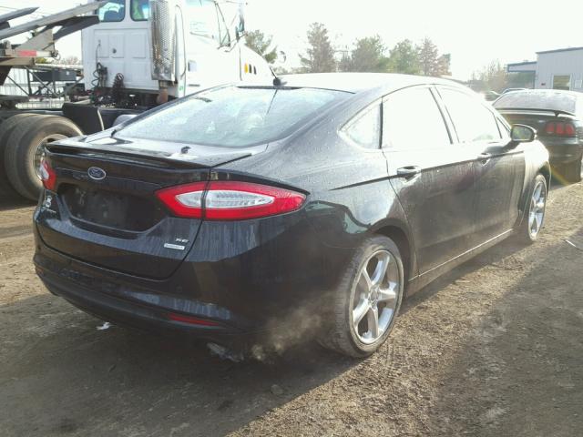 3FA6P0HD5ER286034 - 2014 FORD FUSION SE BLACK photo 4