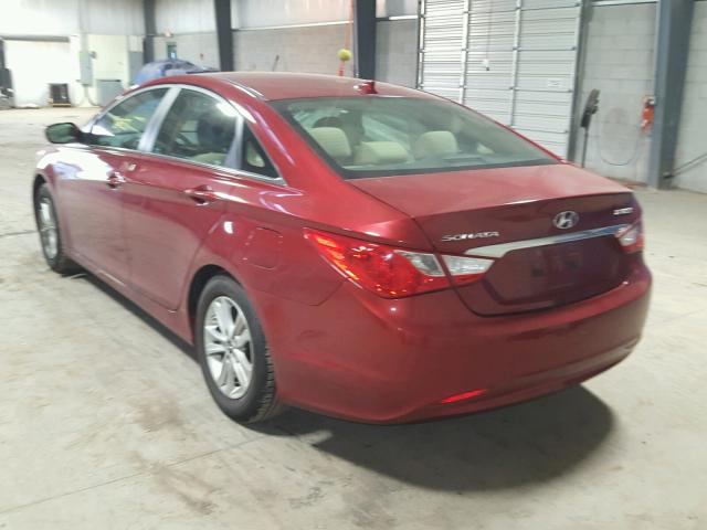 5NPEB4AC1CH449680 - 2012 HYUNDAI SONATA GLS MAROON photo 3