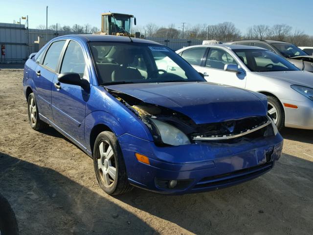 1FAHP34N26W128189 - 2006 FORD FOCUS ZX4 BLUE photo 1