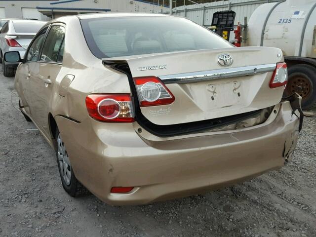 JTDBU4EE2B9144818 - 2011 TOYOTA COROLLA BA BEIGE photo 3