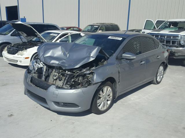 3N1AB7AP8DL658874 - 2013 NISSAN SENTRA S SILVER photo 2