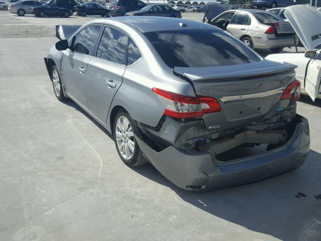 3N1AB7AP8DL658874 - 2013 NISSAN SENTRA S SILVER photo 3