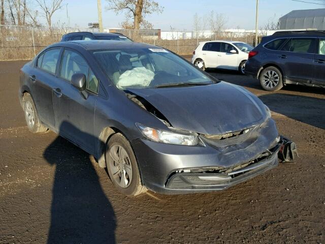 2HGFB2F40DH107031 - 2013 HONDA CIVIC LX GRAY photo 1