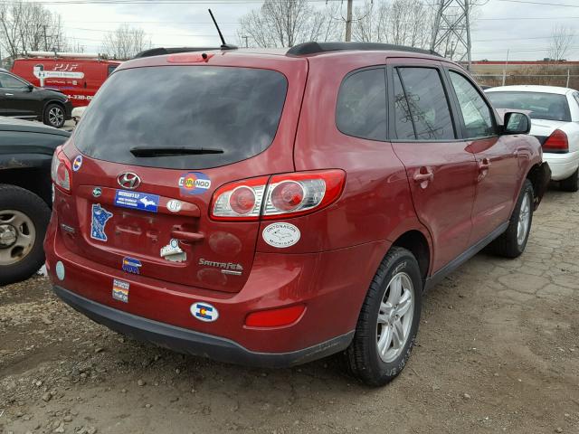 5NMSGDAB7AH373243 - 2010 HYUNDAI SANTA FE G RED photo 4