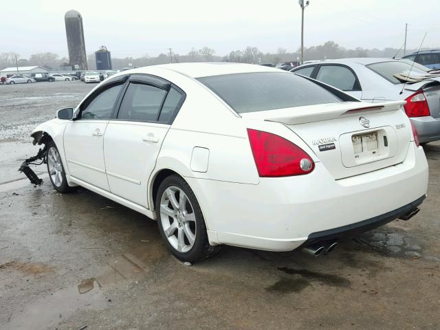 1N4BA41E47C835198 - 2007 NISSAN MAXIMA SE WHITE photo 3