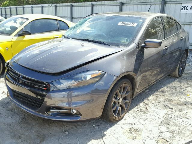 1C3CDFBB4FD403424 - 2015 DODGE DART SXT GRAY photo 2