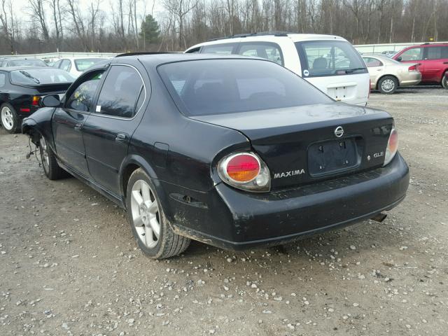 JN1DA31A42T317940 - 2002 NISSAN MAXIMA GLE BLACK photo 3