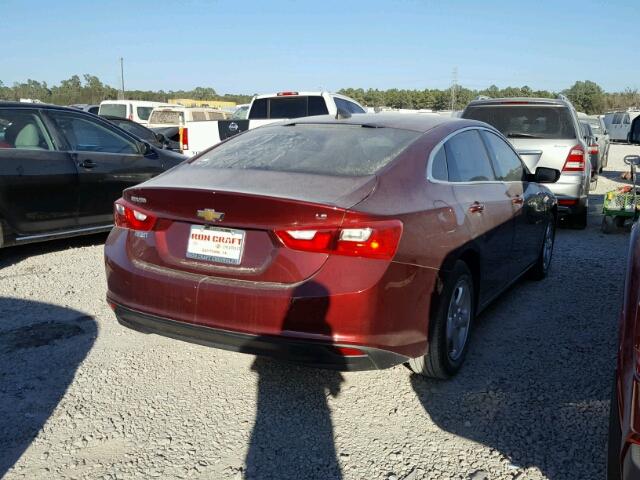 1G1ZB5ST3GF223963 - 2016 CHEVROLET MALIBU LS BURGUNDY photo 4