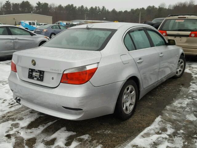 WBANA53584B848190 - 2004 BMW 525 I SILVER photo 4