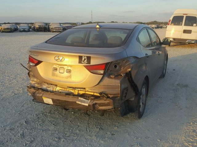 5NPDH4AE0EH484385 - 2014 HYUNDAI ELANTRA SE BROWN photo 4