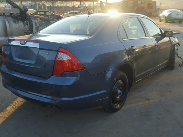 3FAHP0JA9CR293347 - 2012 FORD FUSION SEL BLUE photo 4