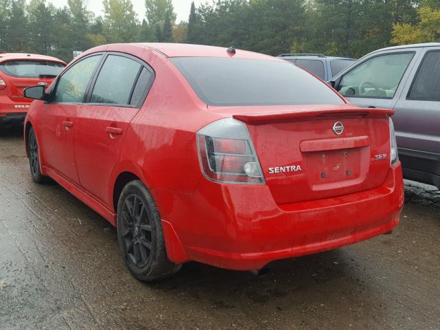 3N1BB61E68L686871 - 2008 NISSAN SENTRA SE- RED photo 3