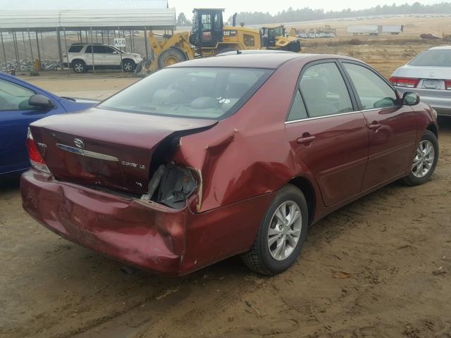 4T1BF32K46U118203 - 2006 TOYOTA CAMRY LE MAROON photo 4