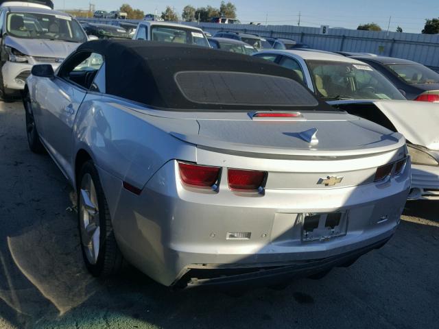 2G1FK3DJ1B9210889 - 2011 CHEVROLET CAMARO 2SS SILVER photo 3