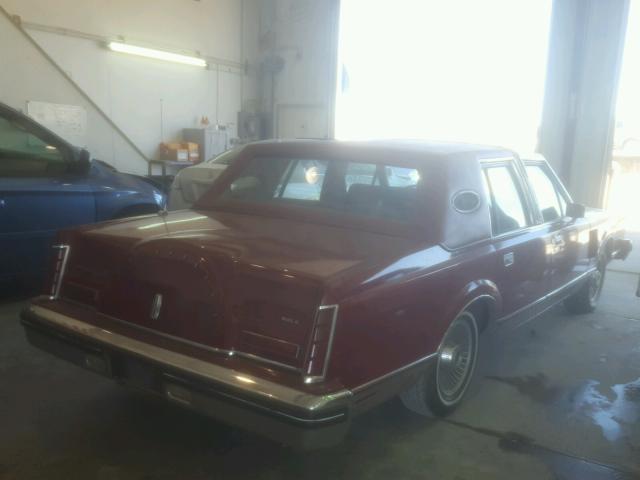 1MRBP99F8DY698670 - 1983 LINCOLN MARK VI BURGUNDY photo 4