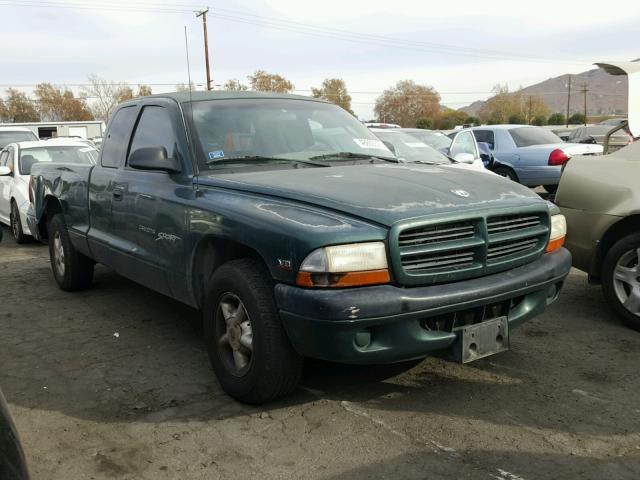 1B7GL22N4YS515576 - 2000 DODGE DAKOTA GREEN photo 1