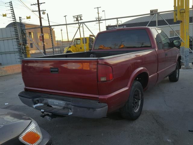 1GCCS19H338259352 - 2003 CHEVROLET S TRUCK S1 BURGUNDY photo 4