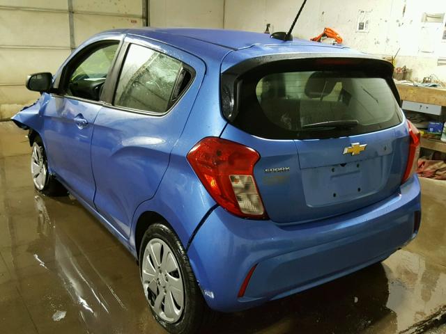 KL8CA6SA2HC751686 - 2017 CHEVROLET SPARK LS BLUE photo 3