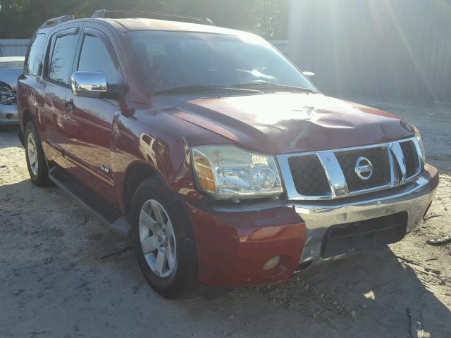 5N1AA08A86N708065 - 2006 NISSAN ARMADA SE MAROON photo 1