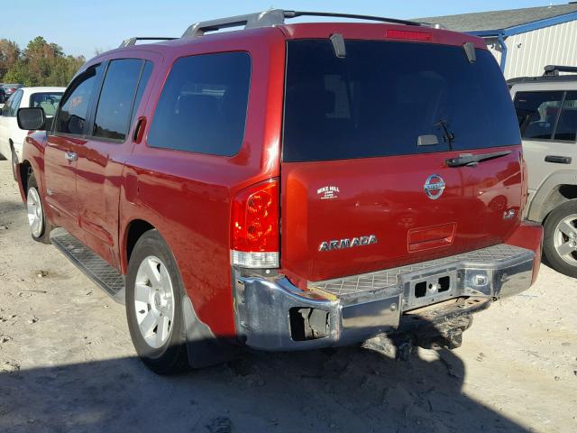 5N1AA08A86N708065 - 2006 NISSAN ARMADA SE MAROON photo 3