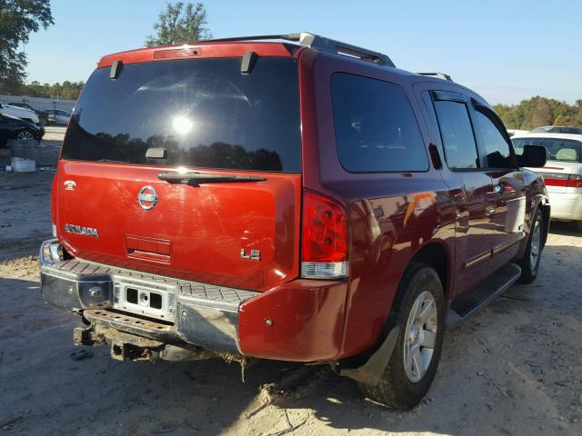 5N1AA08A86N708065 - 2006 NISSAN ARMADA SE MAROON photo 4