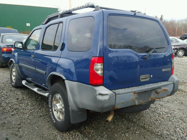 5N1ED28Y01C527354 - 2001 NISSAN XTERRA XE BLUE photo 3