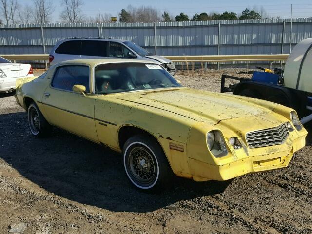 1S87G9N571628 - 1979 CHEVROLET CAMARO YELLOW photo 1