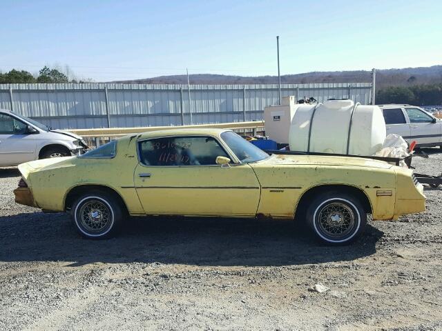 1S87G9N571628 - 1979 CHEVROLET CAMARO YELLOW photo 9