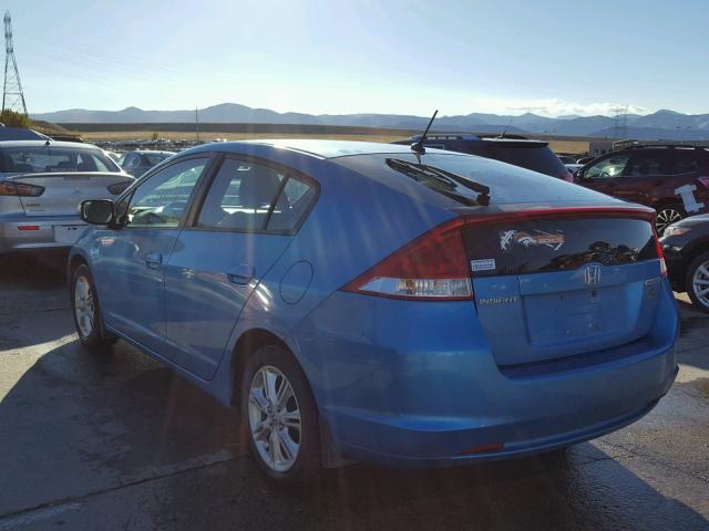 JHMZE2H7XAS038751 - 2010 HONDA INSIGHT EX BLUE photo 3